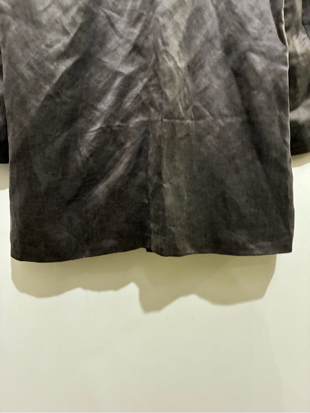 Eileen Fisher Linen Silk Blend Loose Open Blazer Size Small Brown Grey Taupe - Picture 8 of 11